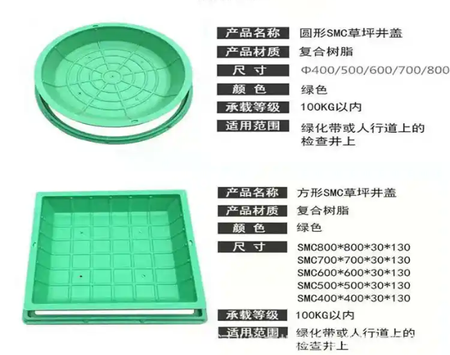 宕昌树脂复合种植井盖展示